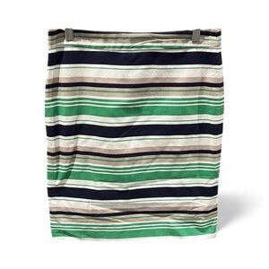 Banana Republic Striped Green and Navy Pencil Skirt size 6